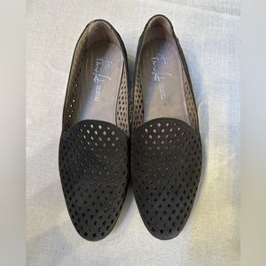 Franco Sarto Black Leather Loafers size 7m